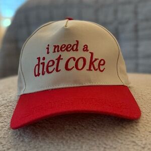 Red and Cream 'I Need a Diet Coke' Cap